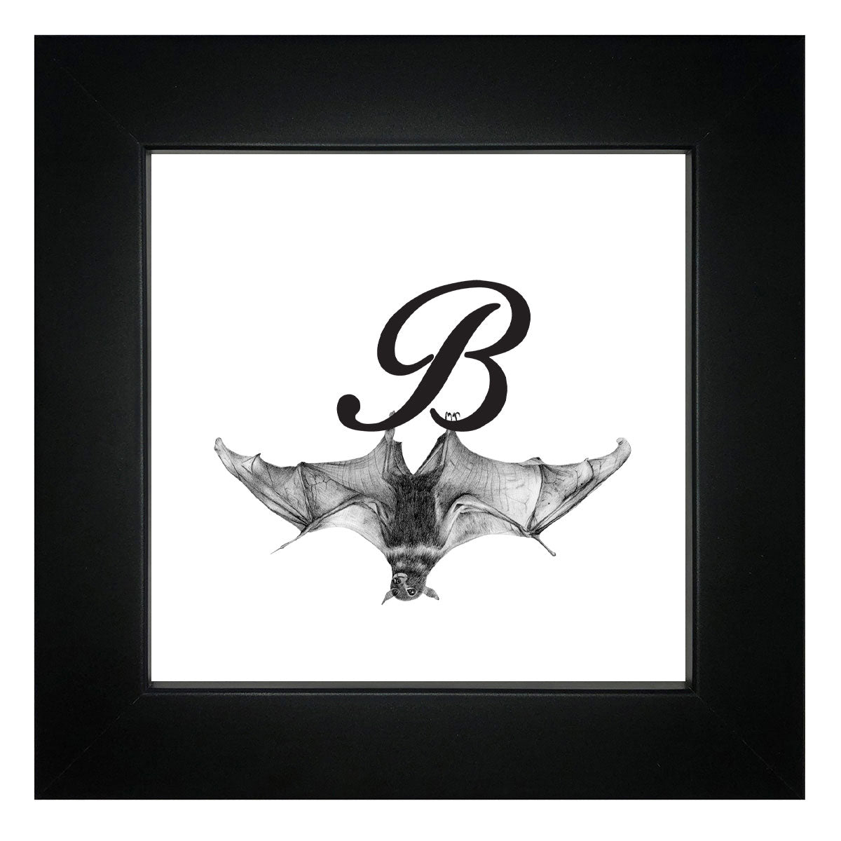 B is for Bat Framed Giclee Print