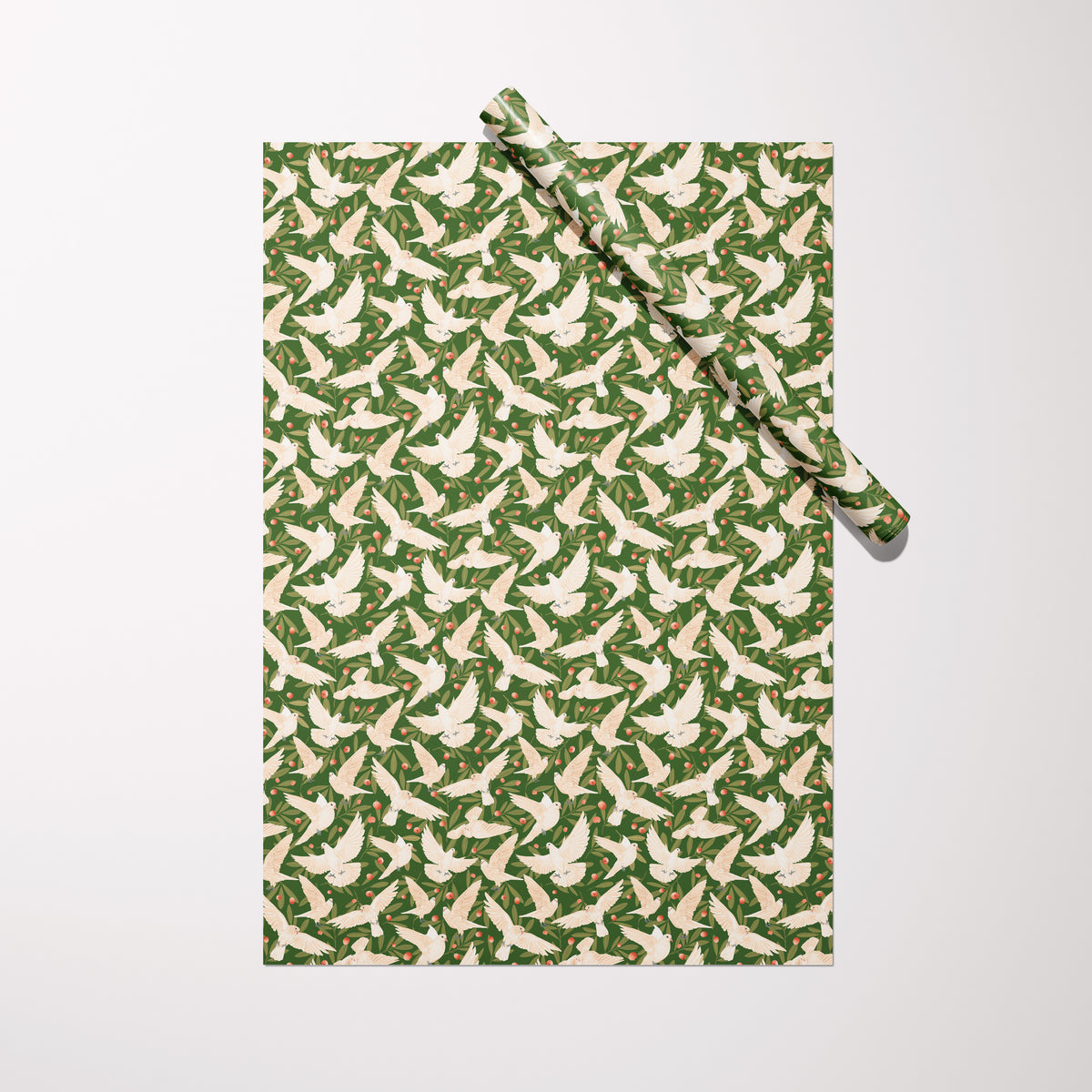 Peace Doves gift wrap sheet with roll