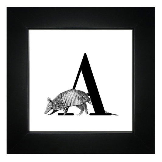 A is for Armadillo Framed Giclee Print