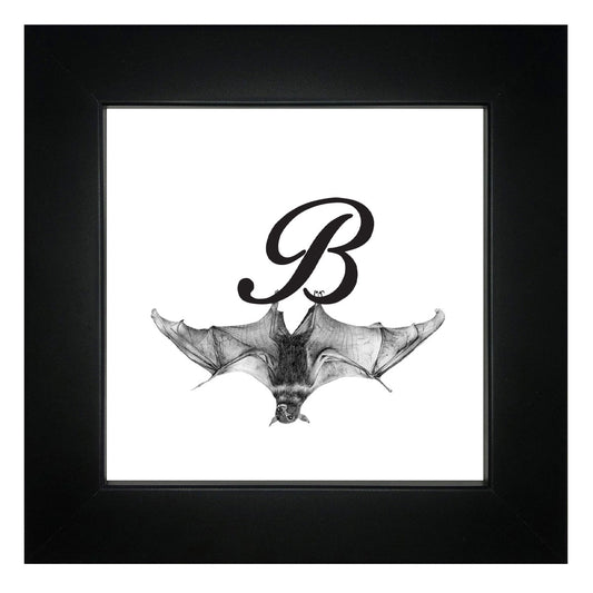 B is for Bat Framed Giclee Print