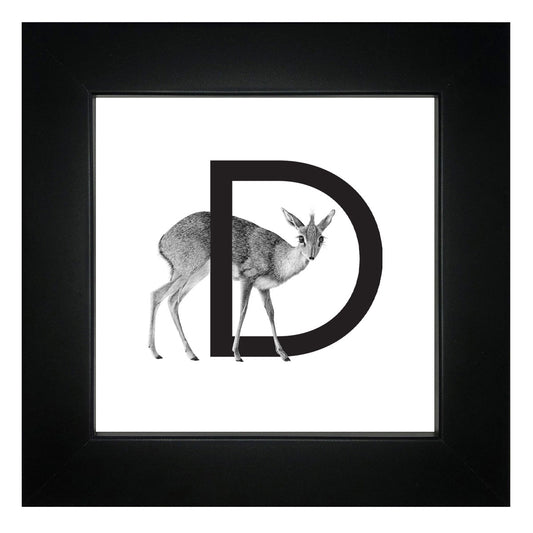 D is for Dik Dik Framed Giclee Print