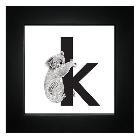 K is for Koala Framed Giclee Print