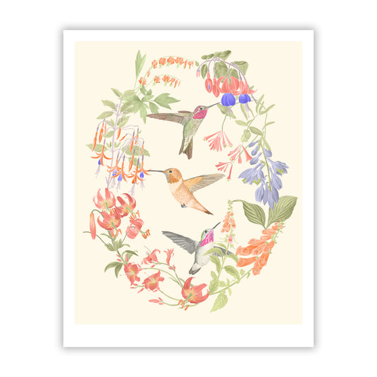Hummingbirds Fine Art Giclee Print