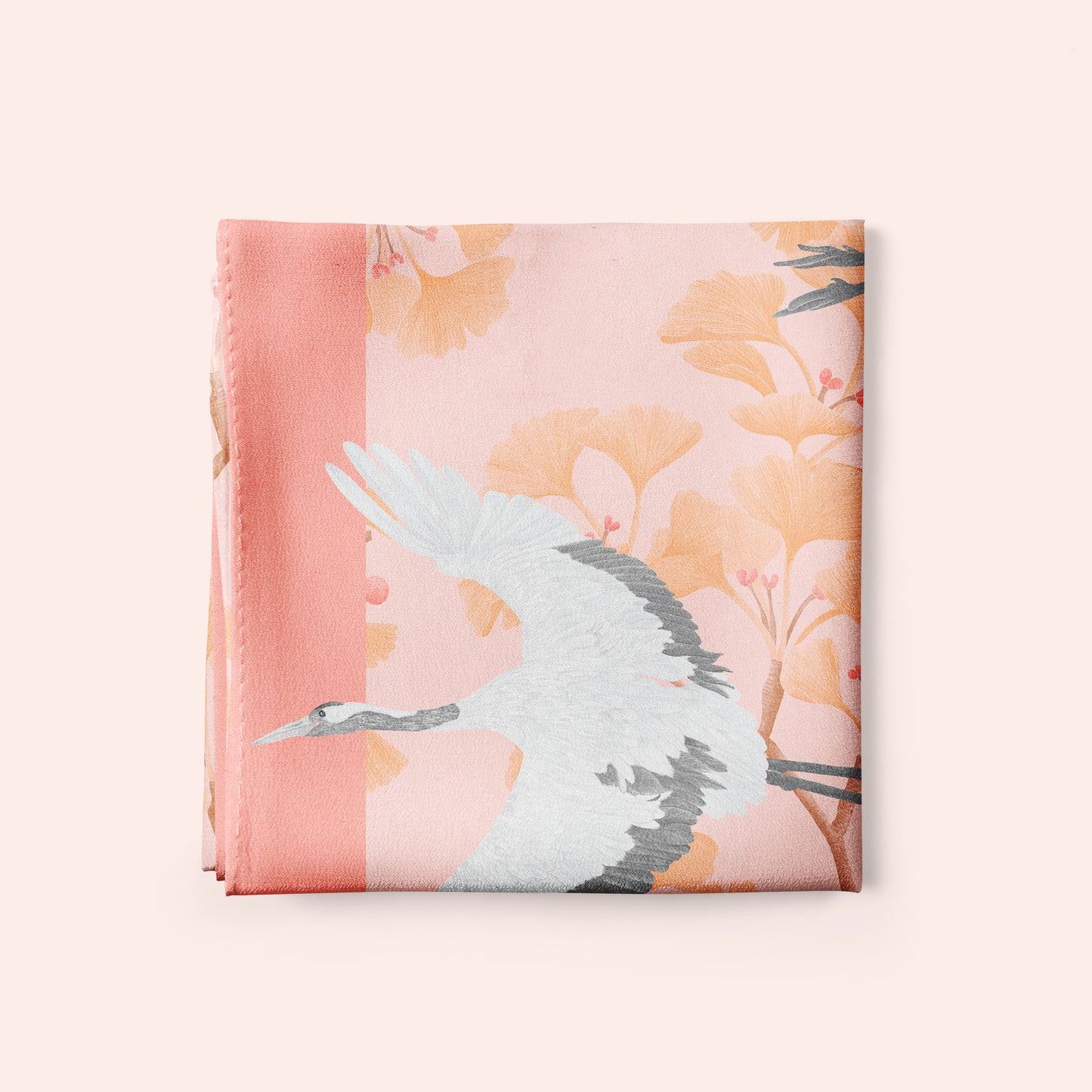 Japanese Cranes Silk Scarf