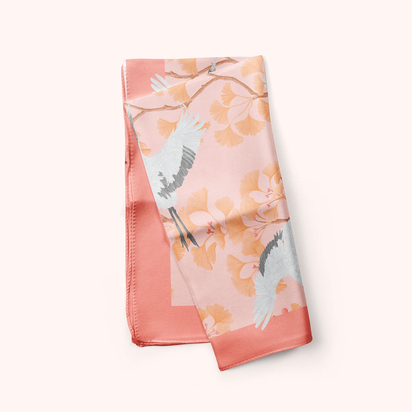 Japanese Cranes Silk Scarf