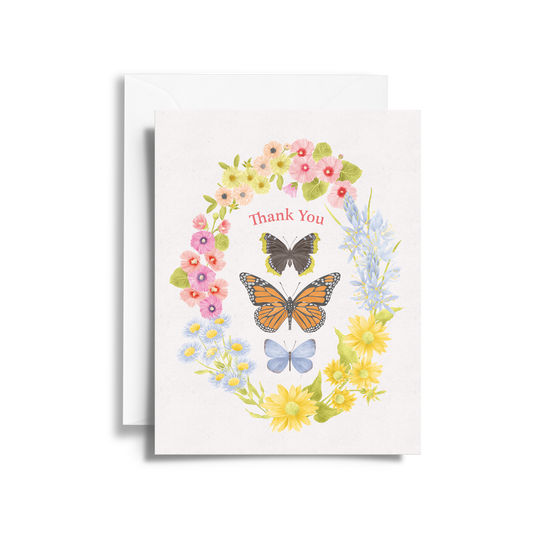 Butterfly Garden Thank You Card