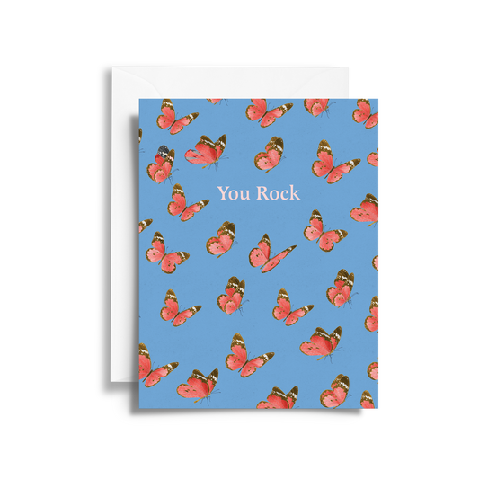 You Rock Card | Modern Butterfly Design