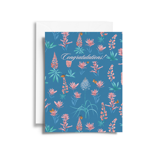 Congratulations Card | Alpine Meadow Blooms