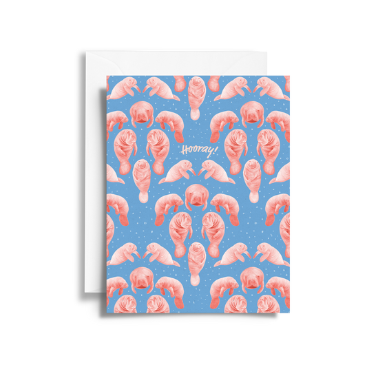 Manatee Hooray Card