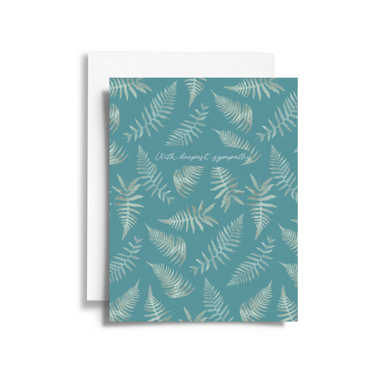 With Deepest Sympathy Card | Fern Pattern