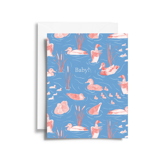 Baby! Card | Duck Pond Pattern