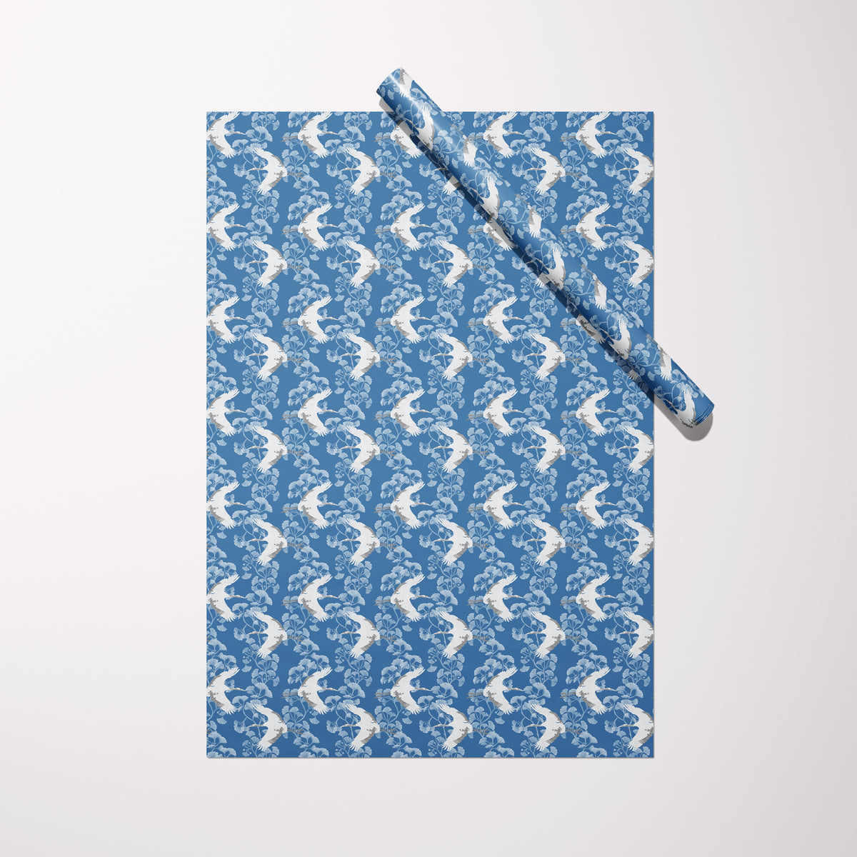 Japanese Cranes gift wrap sheet with roll
