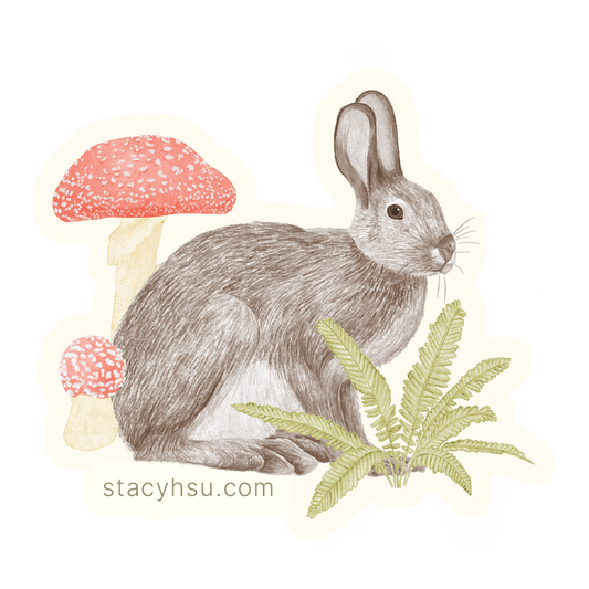 Snowshoe Hare vinyl sticker