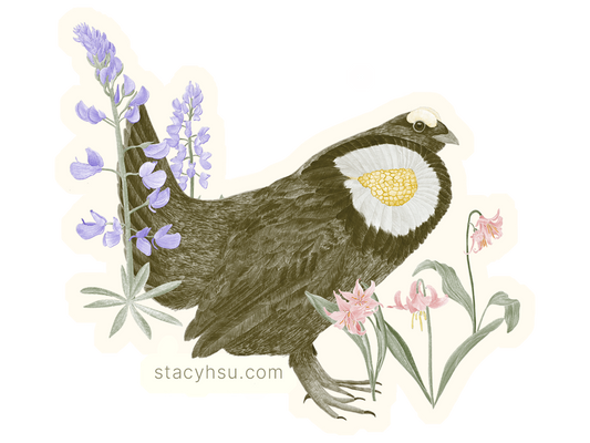 Sooty Grouse vinyl sticker